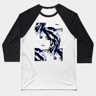 Pop Surrealism Mysteiours Female Figure Baseball T-Shirt